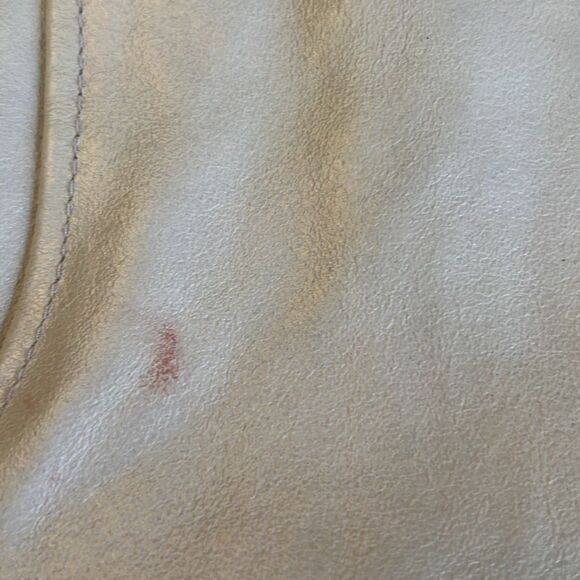 Maxima Wilsons Women's Very Light Pastel Pink Button Up Leather Jacket Large - Picture 8 of 11